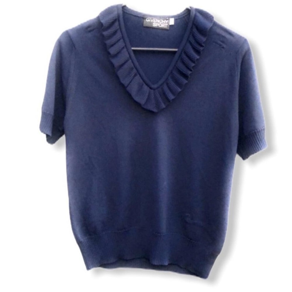 Givenchy Sport Navy Short Sleeve Sweater‎